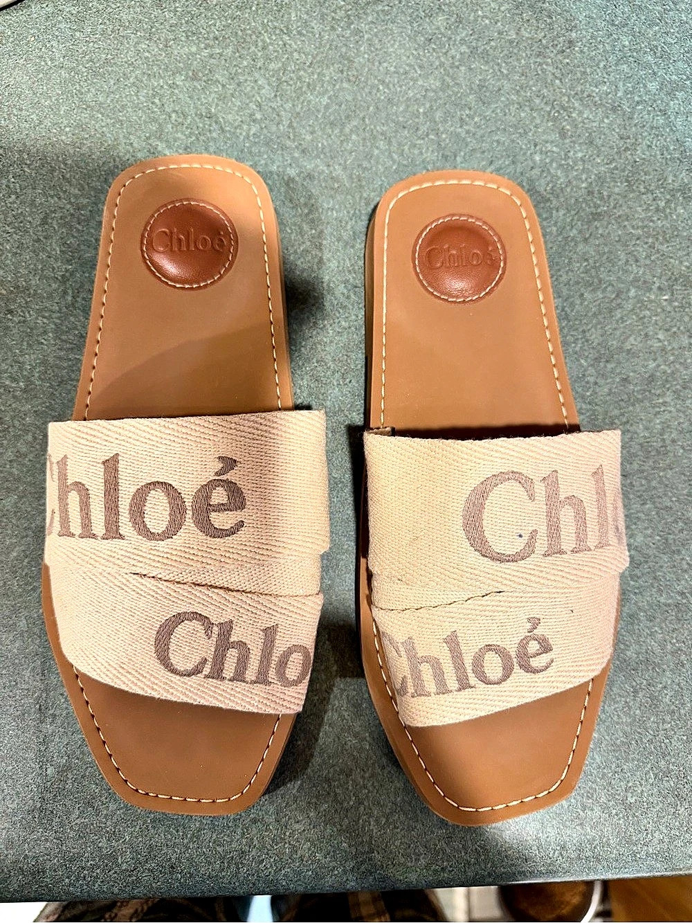 Chloé Woody Flat Mule Slide Sandal Brown EU 39